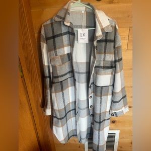 Long Plaid Shacket